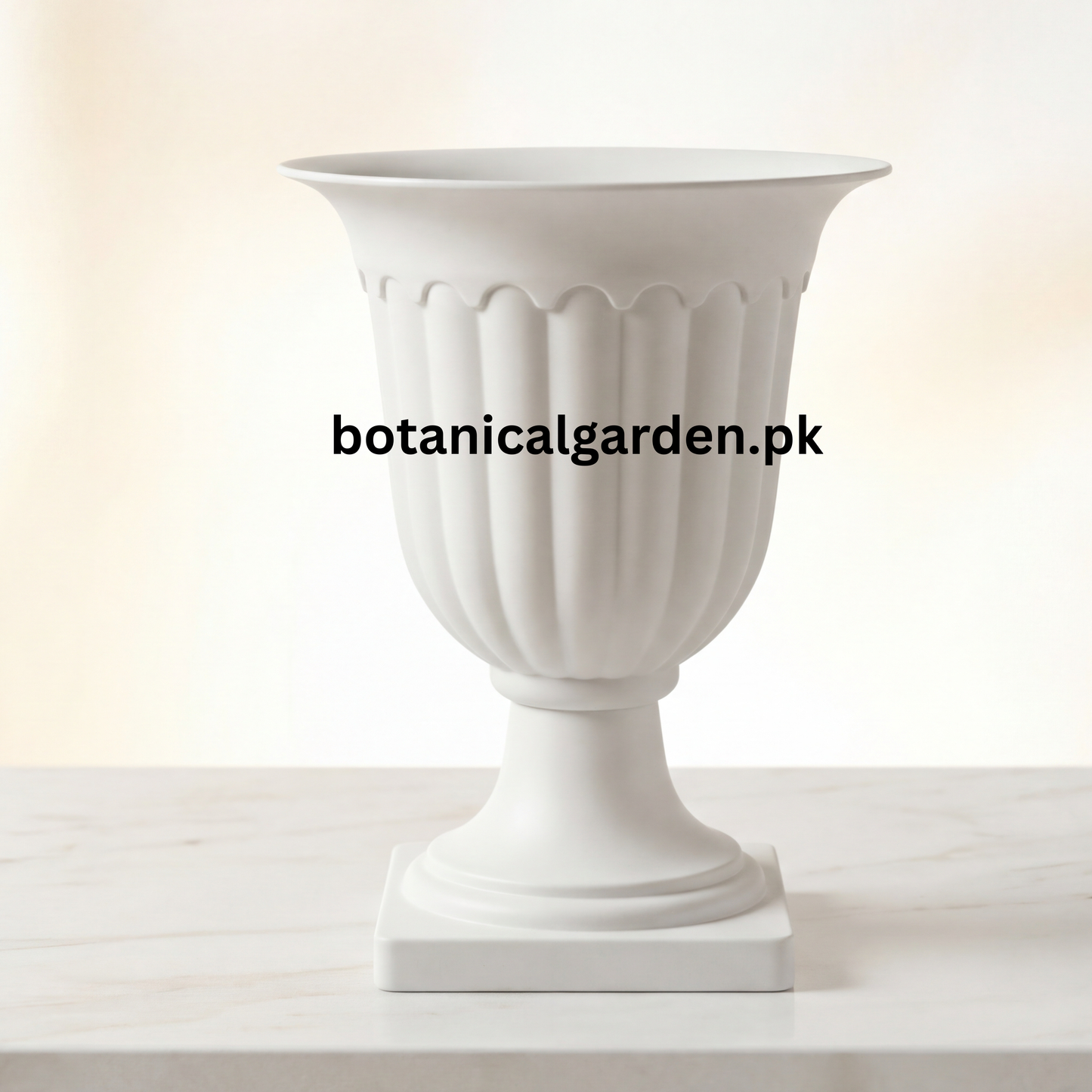 Large Roman Style Plastic Pot Vase with Stand 8Inch