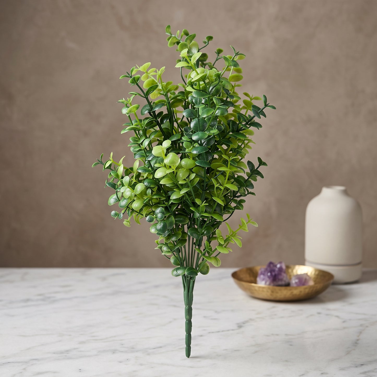 Faux Green Leaf Bunch