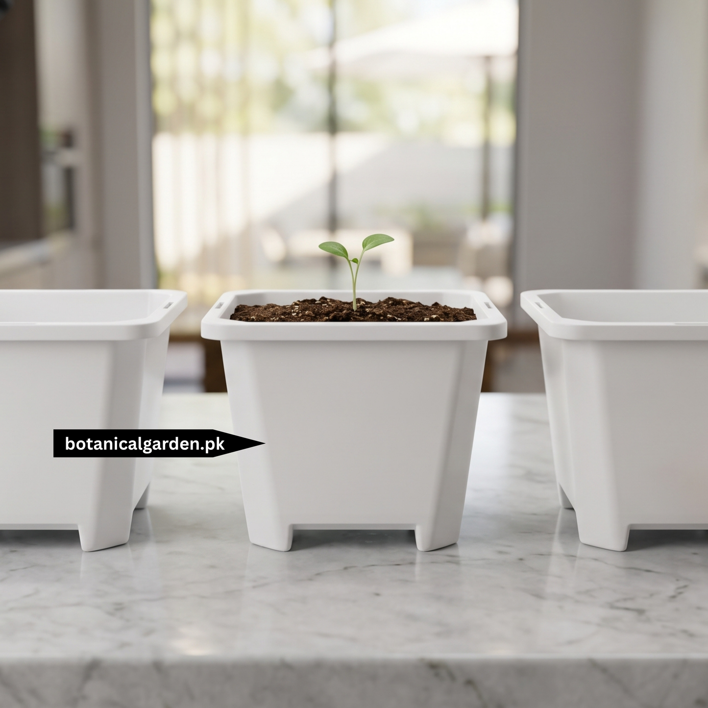 Square Large Plastic Pot 5 Inch
