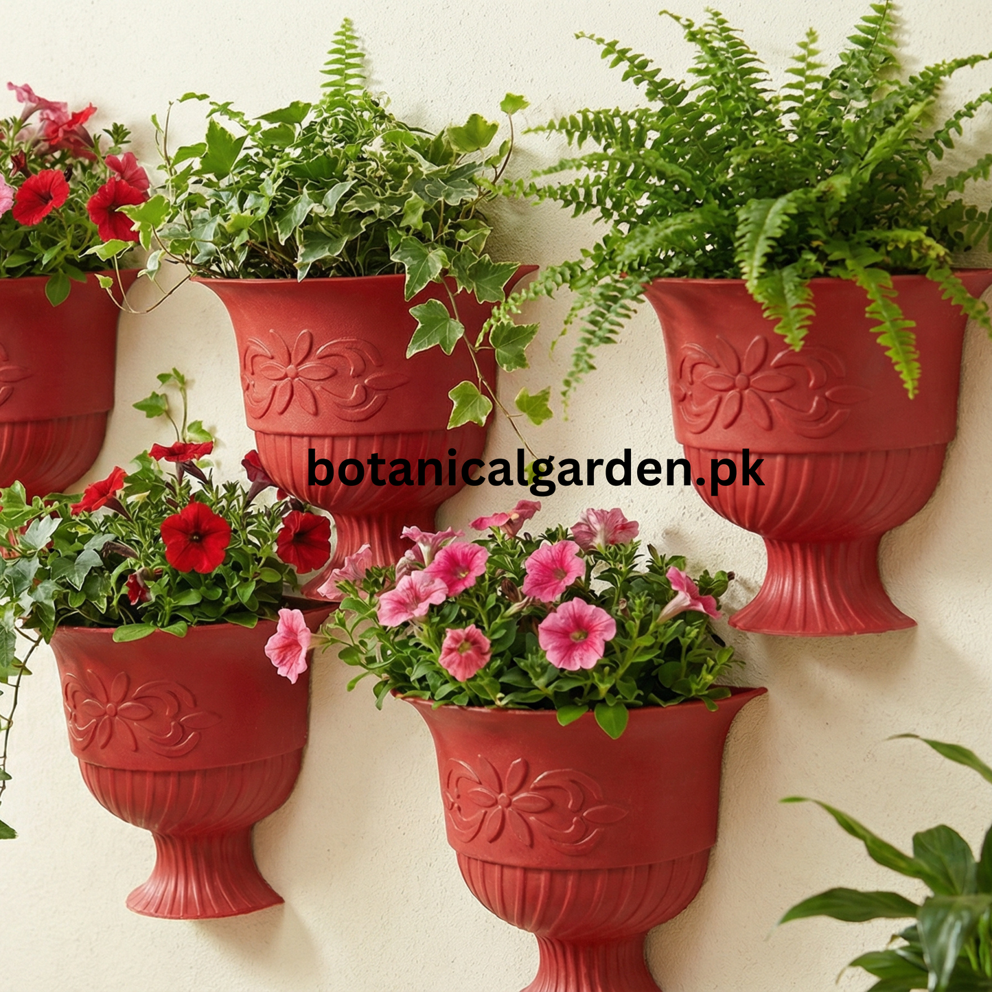 Flower Design Wall Pot 7.5Inch