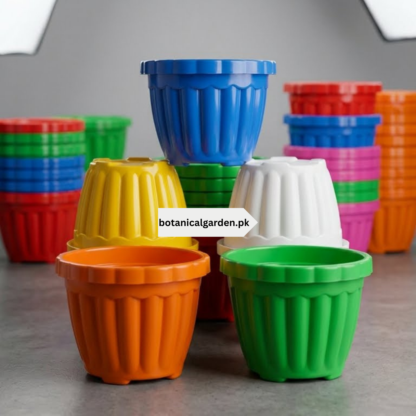 Ribbed Colorful Pots 6Inch