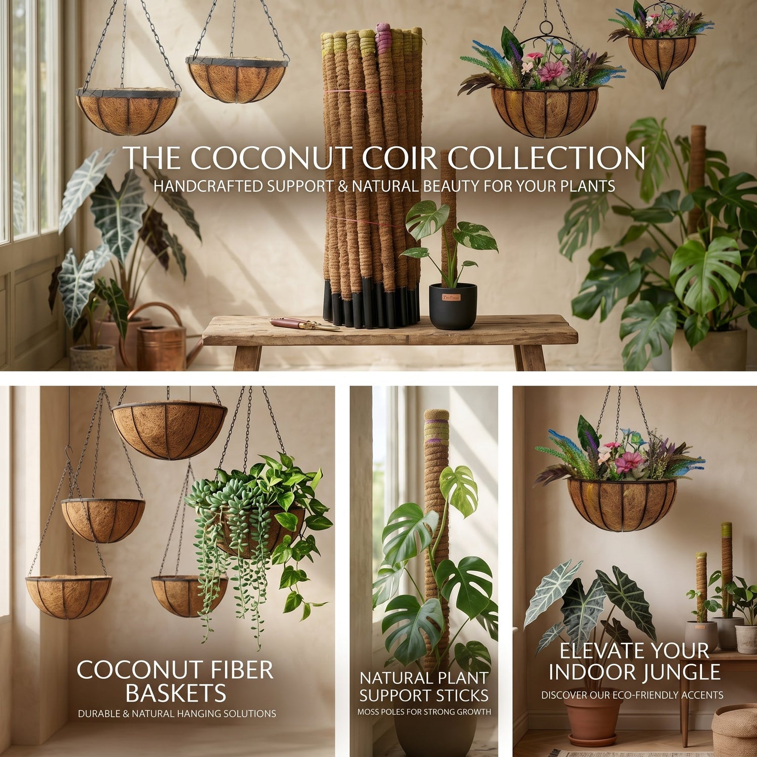 Coconut Basket & Sticks