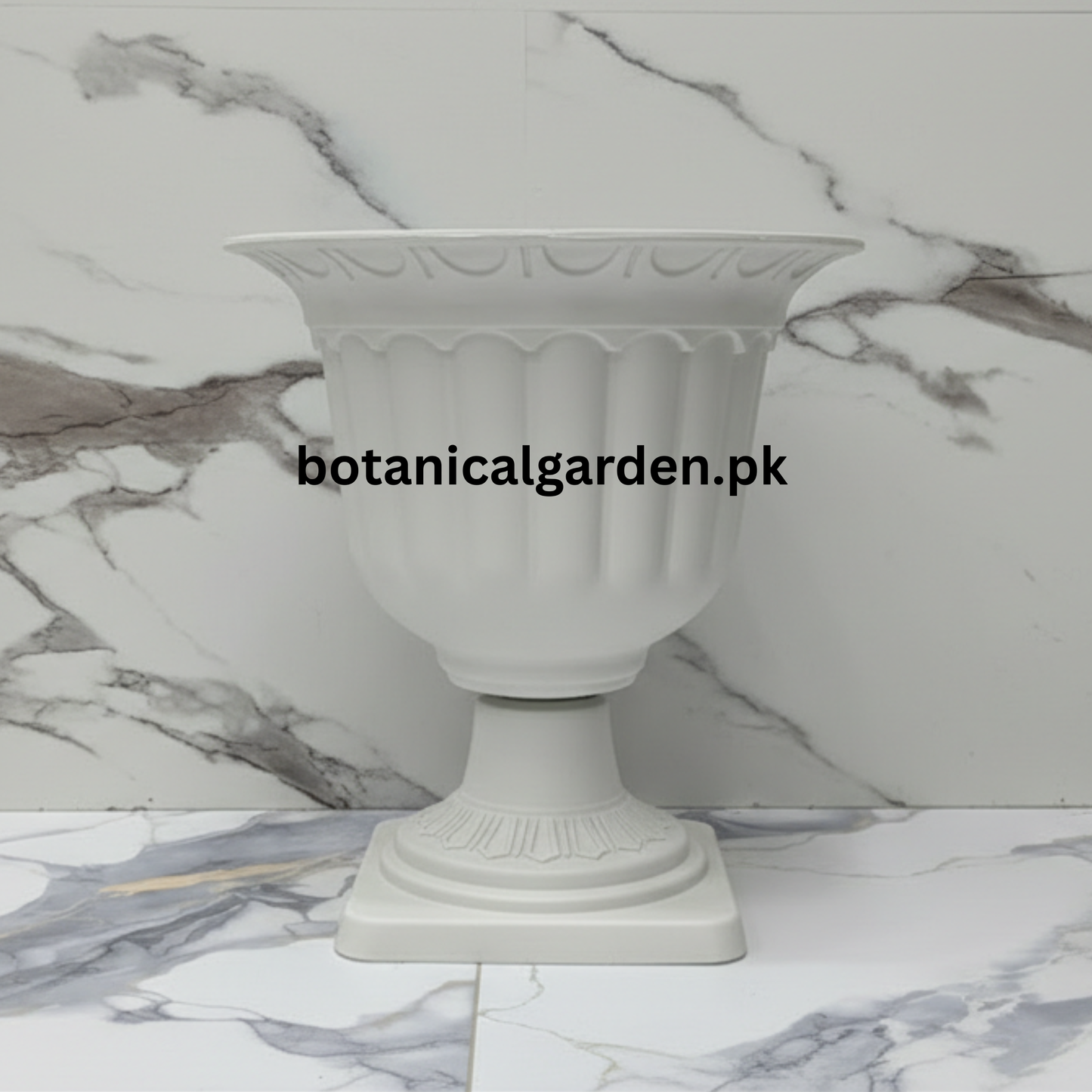 Extra Large Roman Style Plastic Pot Vase with Stand 15.5Inch