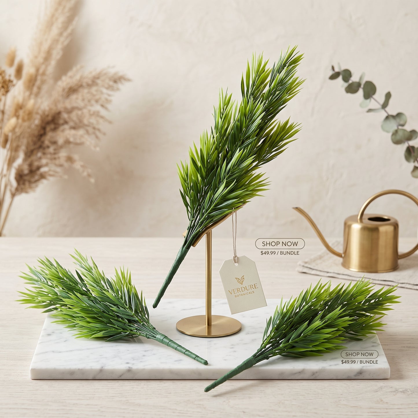 Lush Green Artificial Foliage Stem