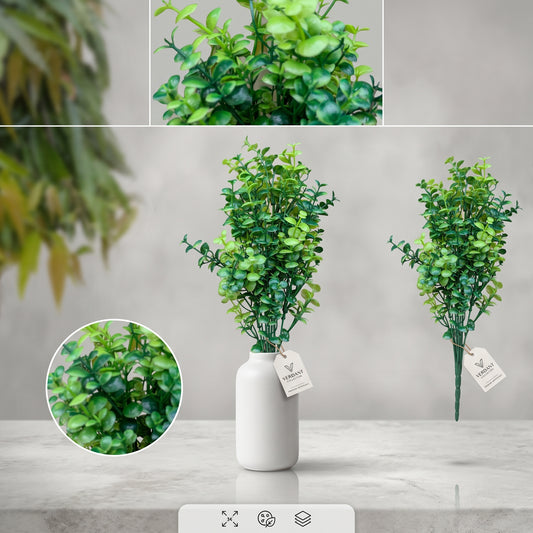Faux Green Leaf Bunch