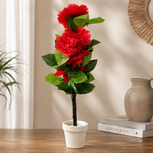 Artificial Red Blossom Tree