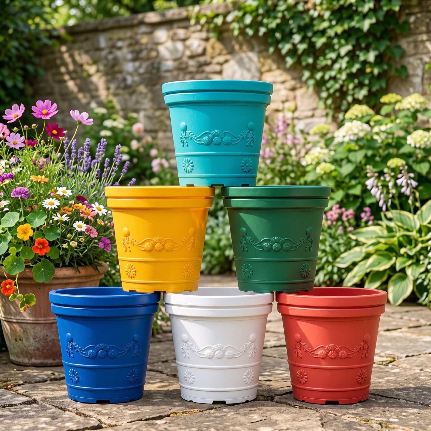 Floral Fiber Pot 13 Inch