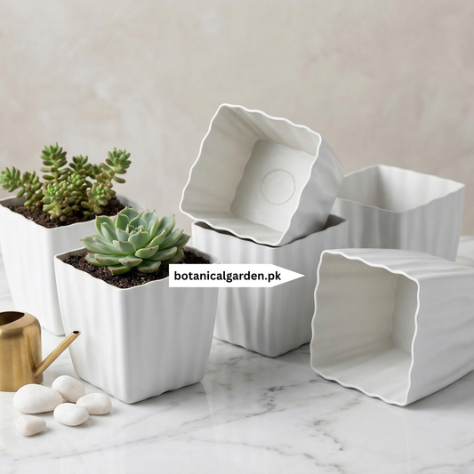 Stripe Square Pot 4inch