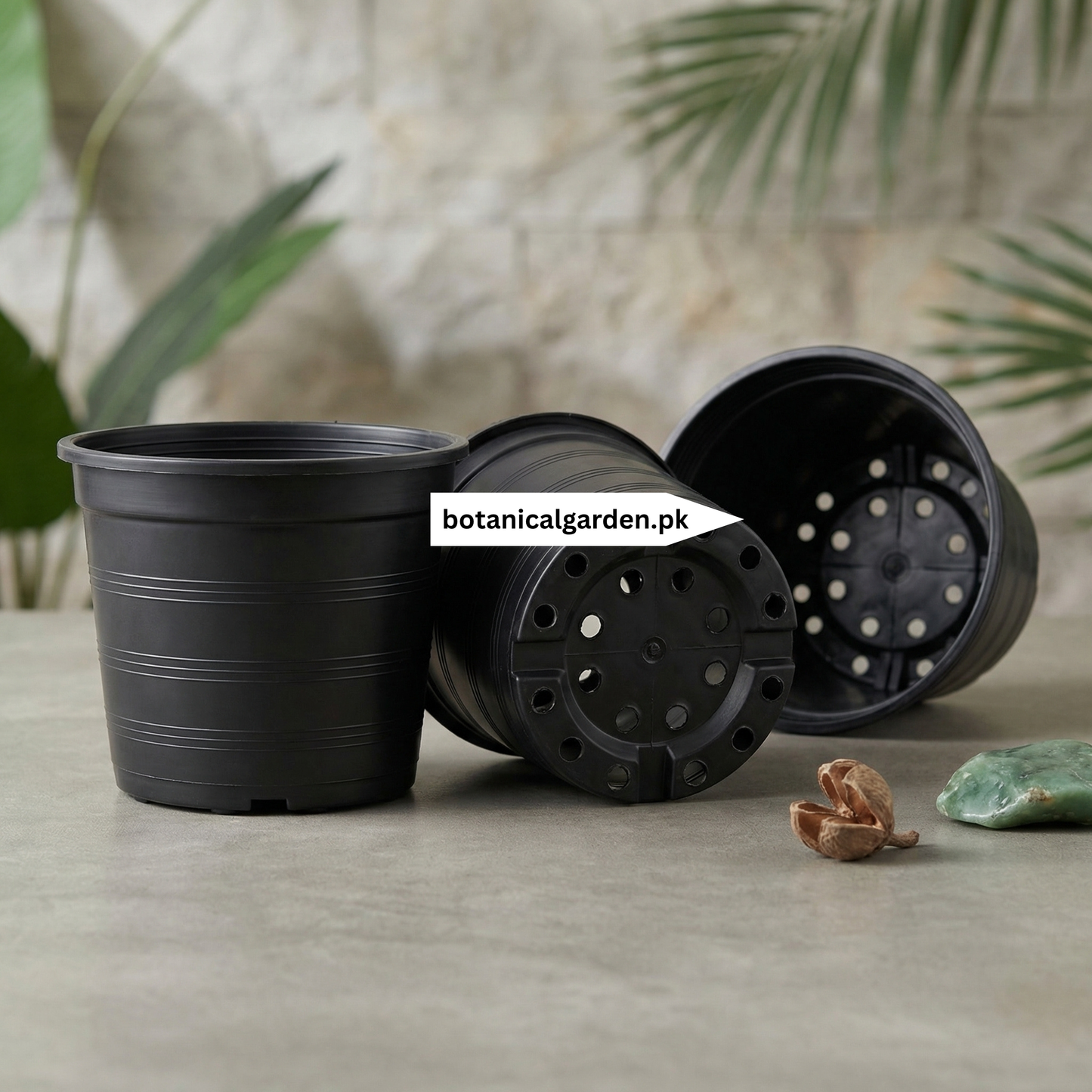 Black Plastic Pot 6inch
