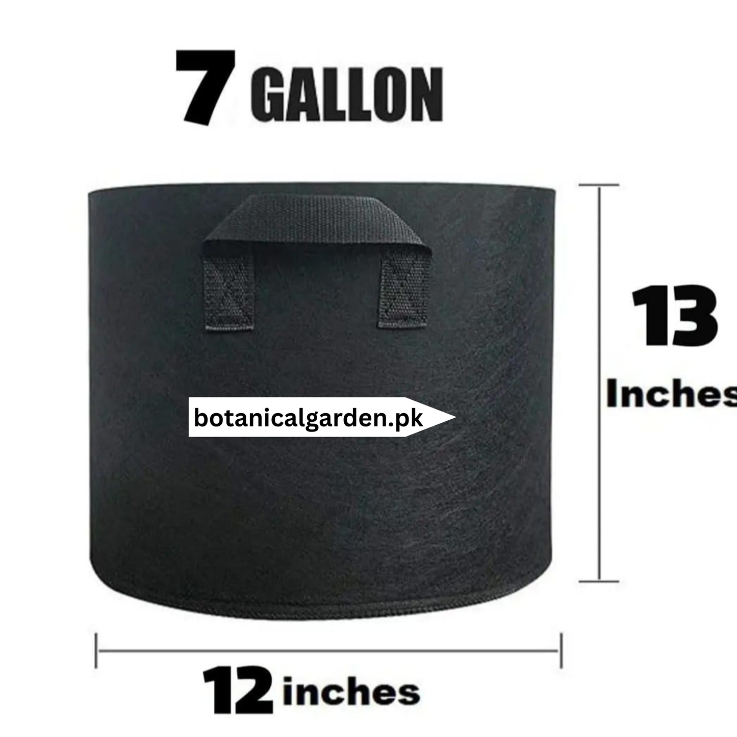 7 Gallon Fabric Grow Bag with Handles