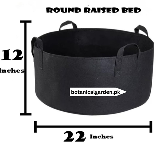 Premium Round Fabric Raised Garden Bed – 22 Inch