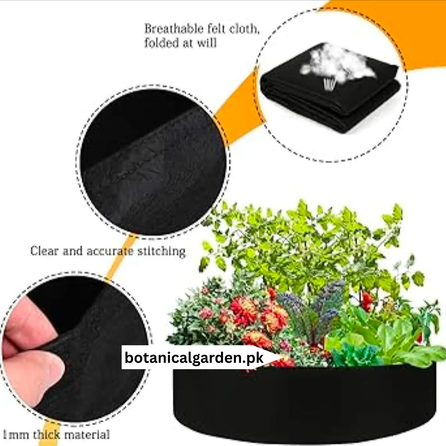 Premium Round Fabric Raised Garden Bed – 22 Inch