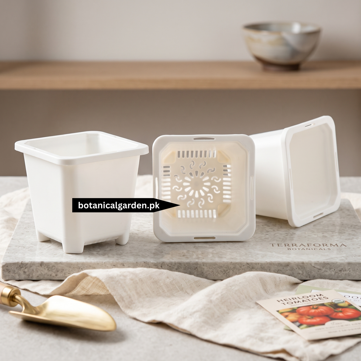 Square Medium Plastic Pot 3 Inch