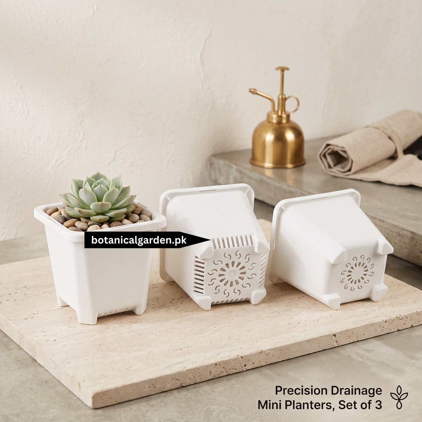Square Medium Plastic Pot 3 Inch