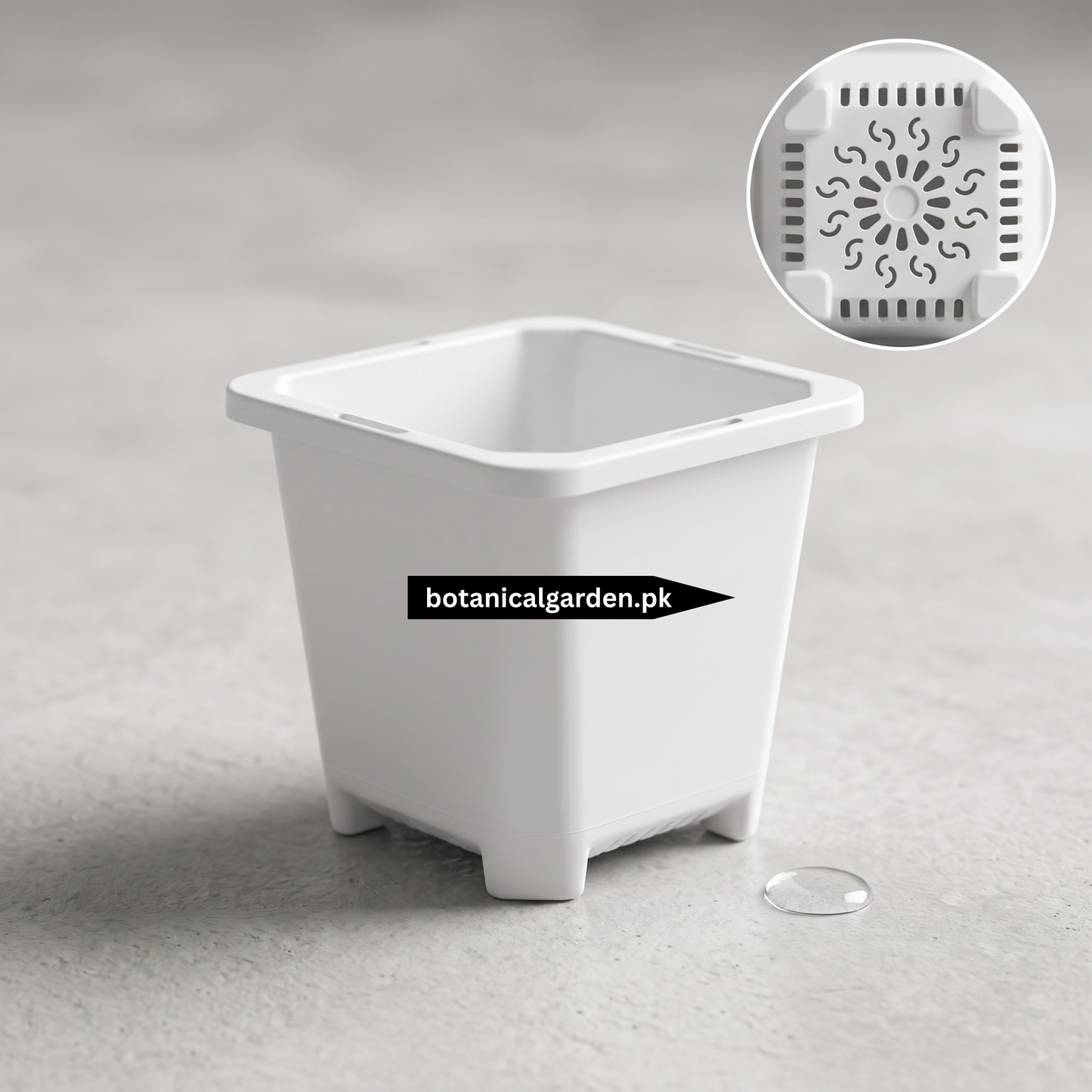 Square Medium Plastic Pot 3 Inch