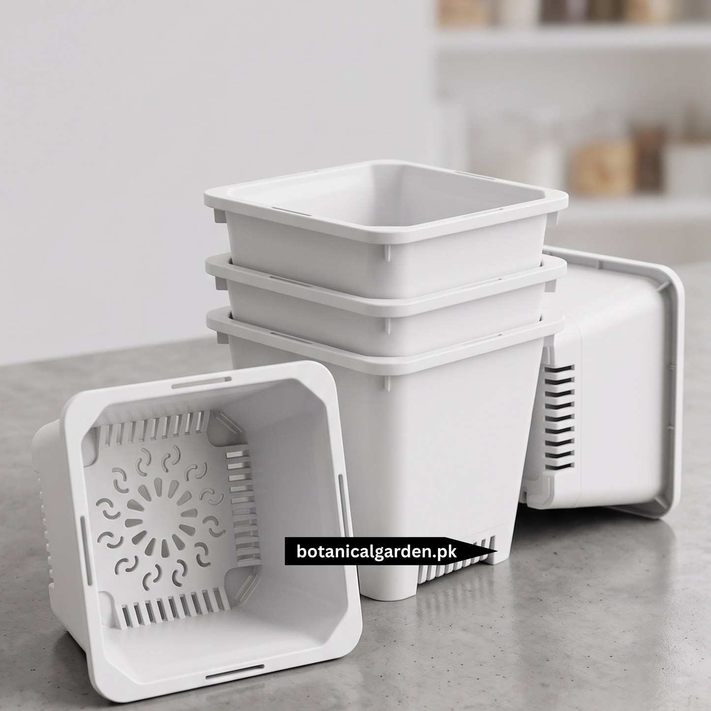 Square Large Plastic Pot 5 Inch