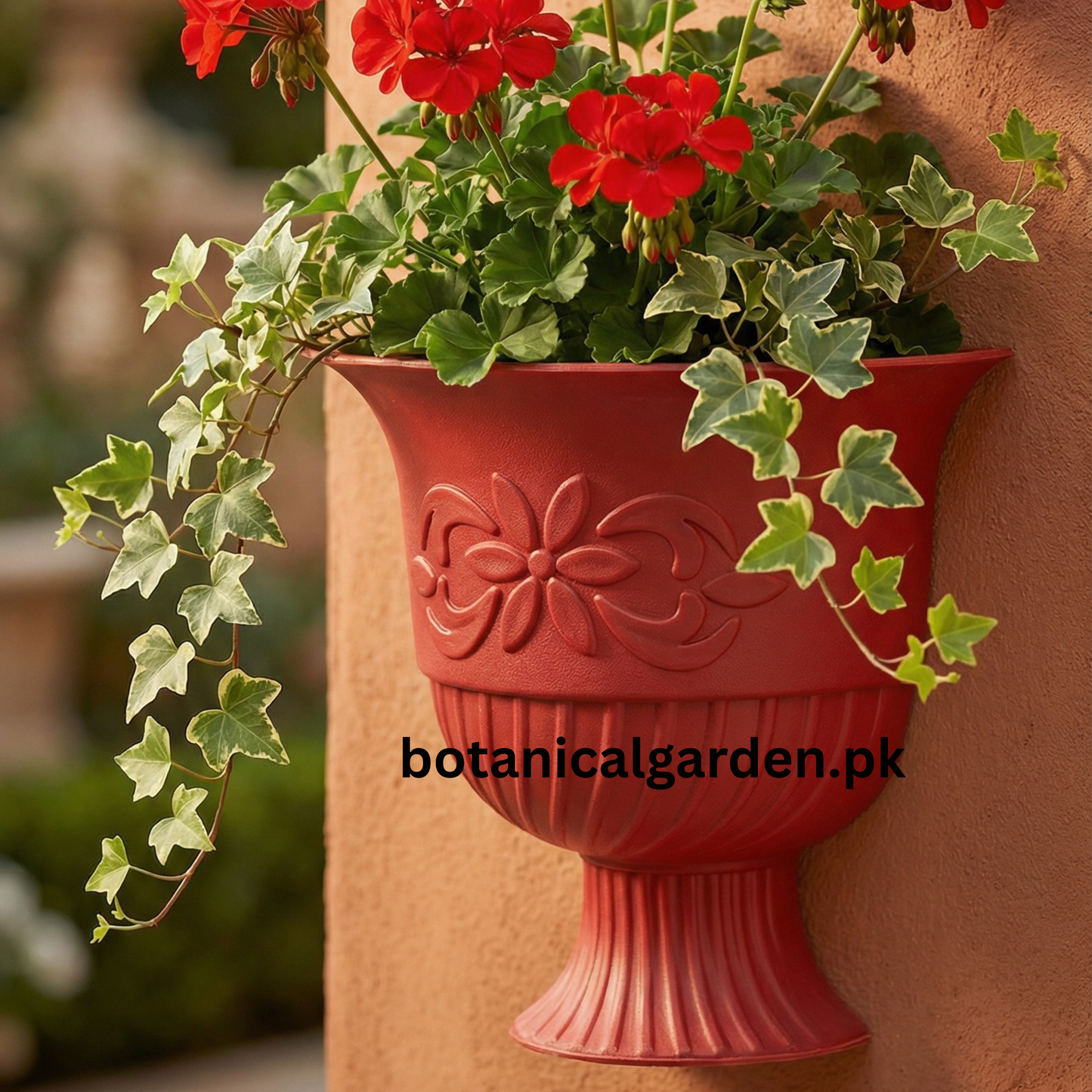 Flower Design Wall Pot 7.5Inch