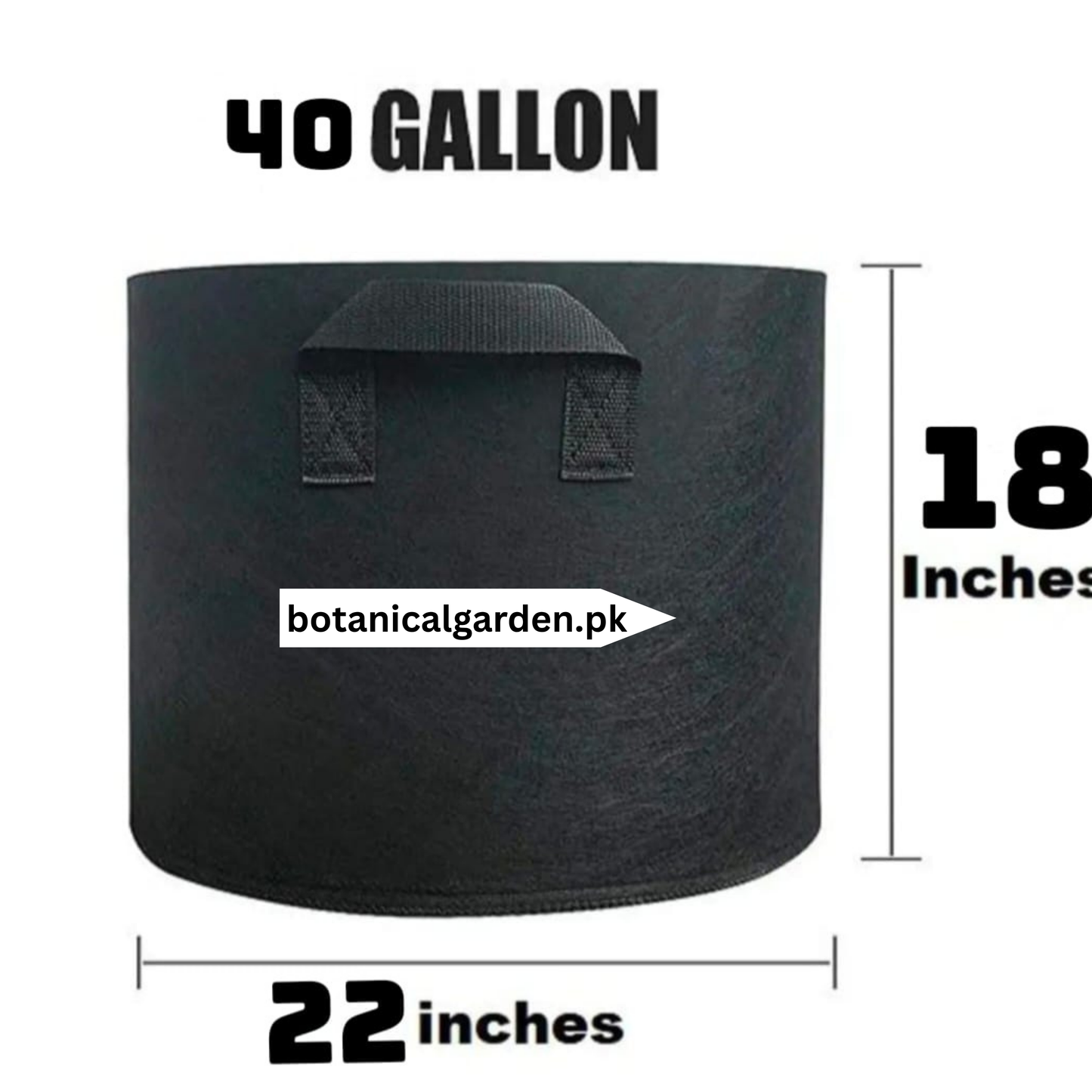 40 Gallon Fabric Grow Bag with Handles