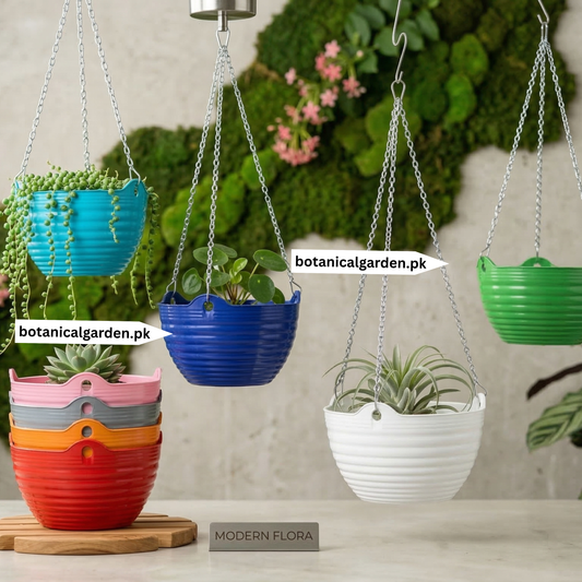 Wave Pattern Hanging Chain Basket