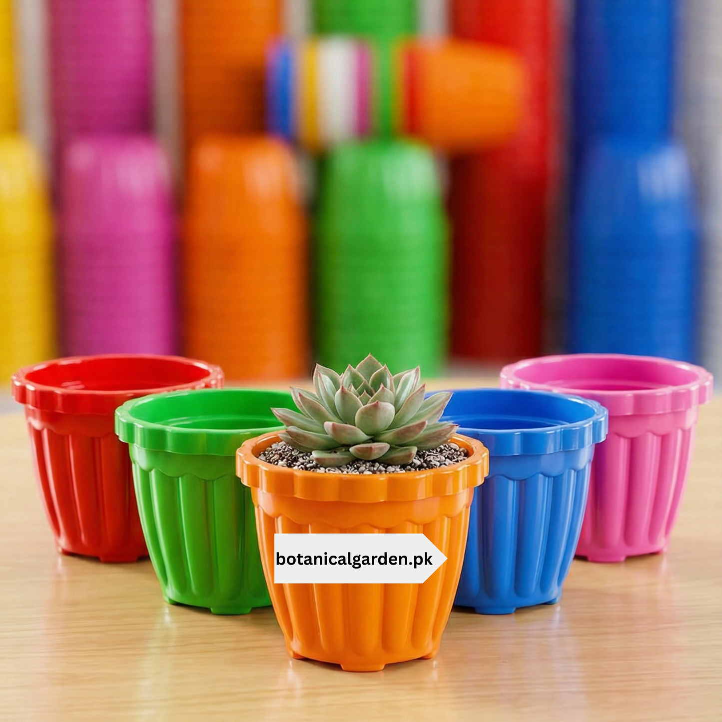 Ribbed Colorful Hanging Pots 6Inch