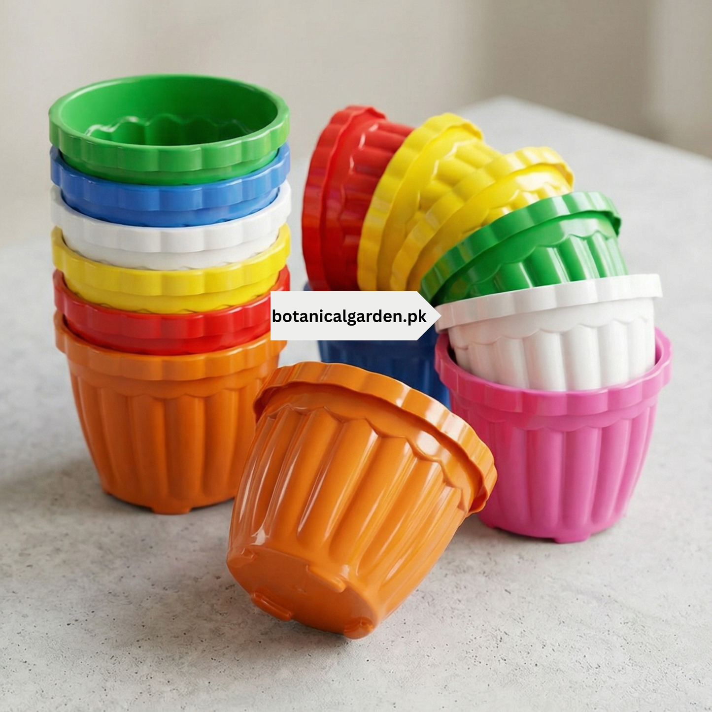 Ribbed Colorful Hanging Pots 6Inch