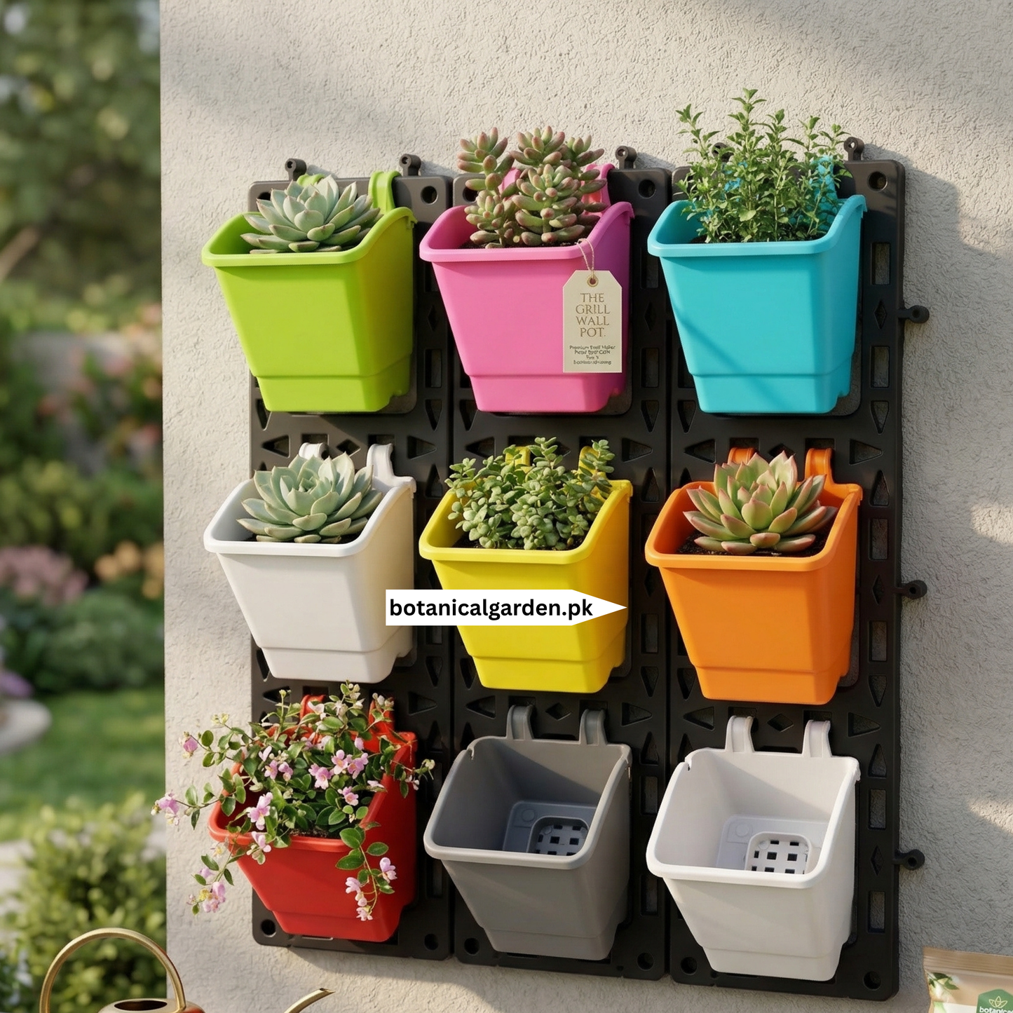 3-Pot Vertical Set (3 Grill Pots + 1 Plastic Mounting Stand)